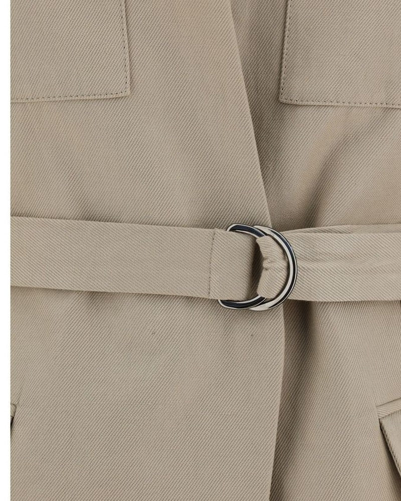 Brunello Cucinelli Beige Cotton Sleveless Jacket Glam Steals