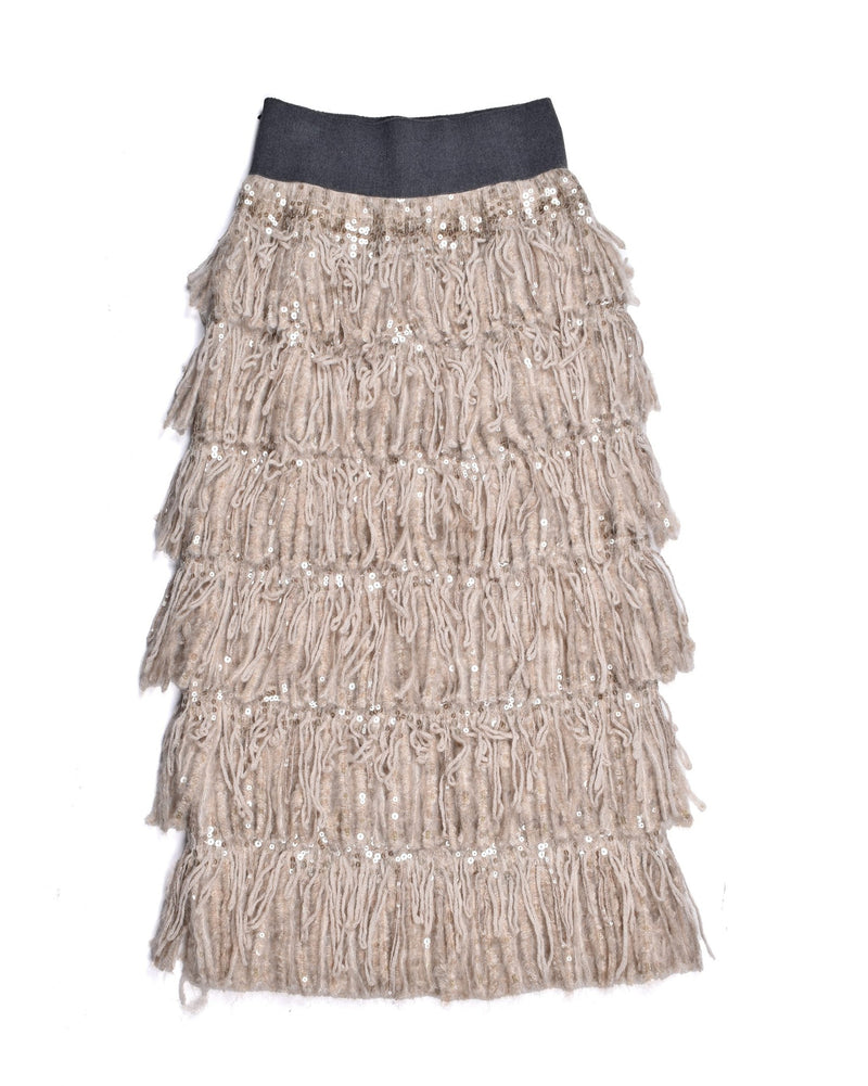 Brunello Cucinelli Beige Fabric Skirt Glam Steals