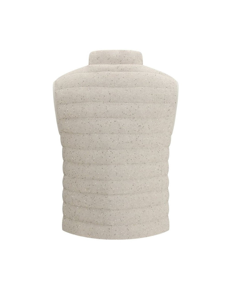 Brunello Cucinelli Beige Goose Down Sleveless Jacket 
