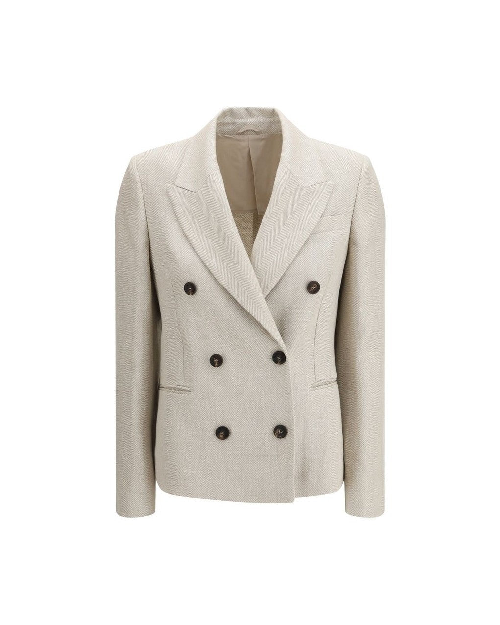 Brunello Cucinelli Beige Linen Blazer Glam Steals