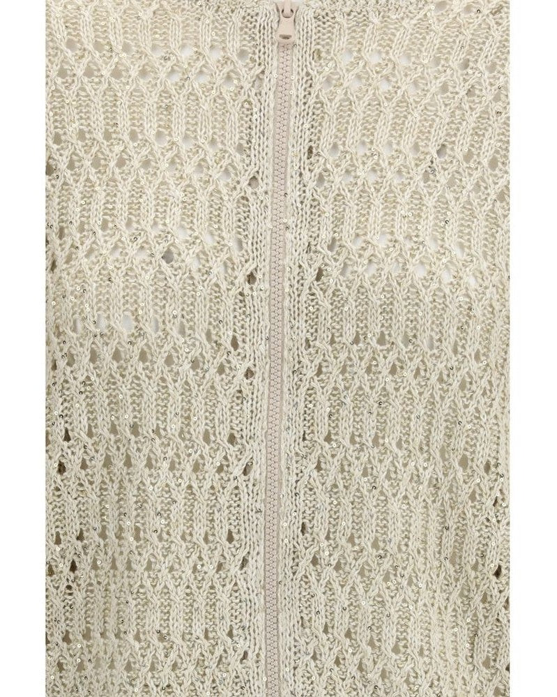 Brunello Cucinelli Beige Linen Cardigan Glam Steals