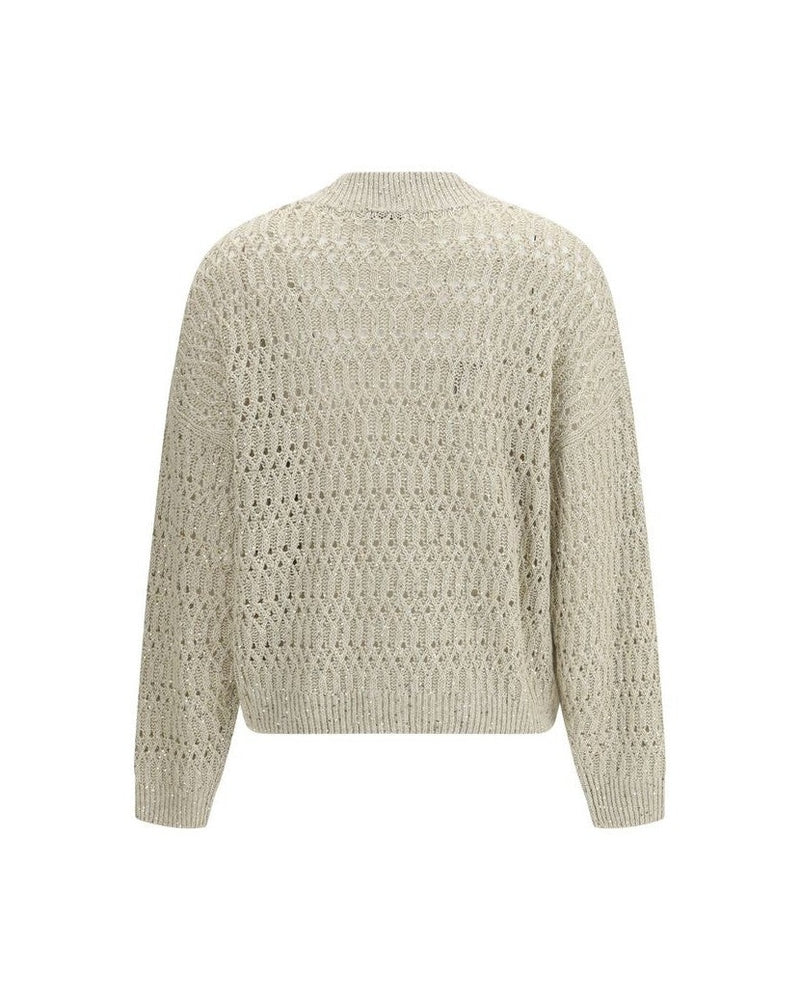 Brunello Cucinelli Beige Linen Cardigan Glam Steals