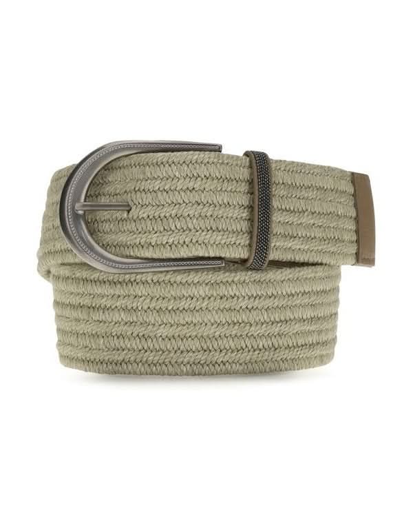 Brunello Cucinelli Beige Linen Regular Belt Glam Steals