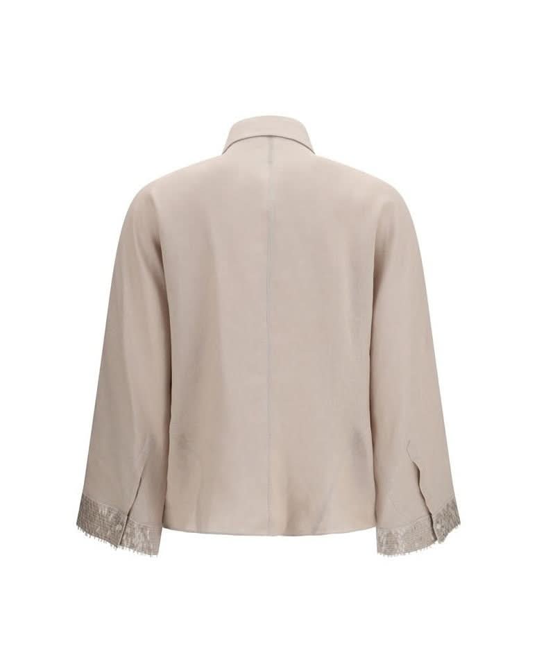 Brunello Cucinelli Beige Linen Shirt Glam Steals