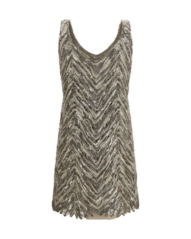 Brunello Cucinelli Beige Paper Cocktail Dress Glam Steals