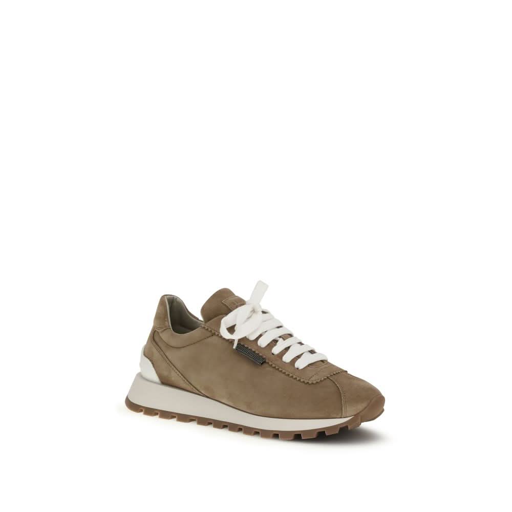 Brunello Cucinelli Beige Rubber Platform Sneakers Sneakers