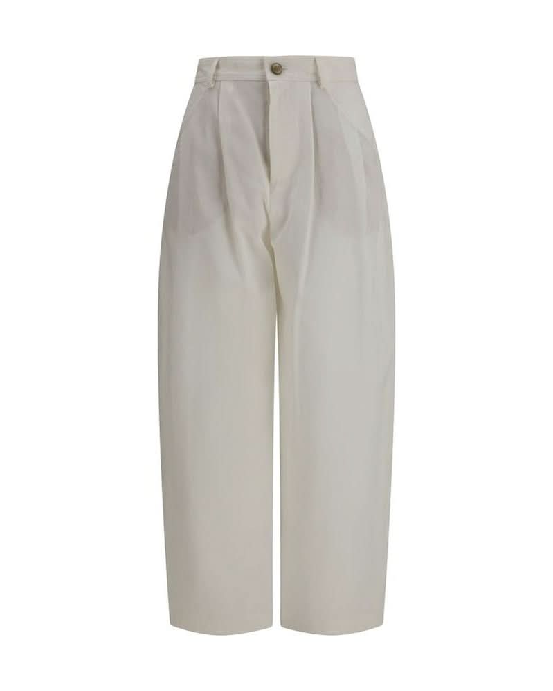Brunello Cucinelli Beige Silk Casual Pant Glam Steals