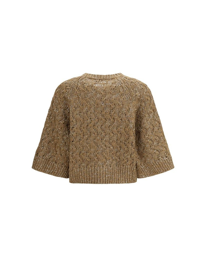 Brunello Cucinelli Beige Silk Sweatshirt 