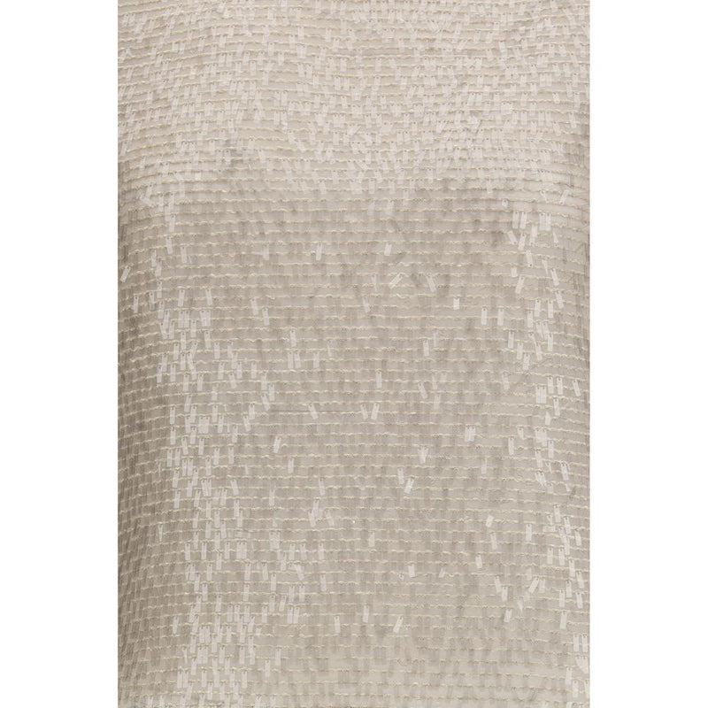 Brunello Cucinelli Beige Silk T-shirt Glam Steals