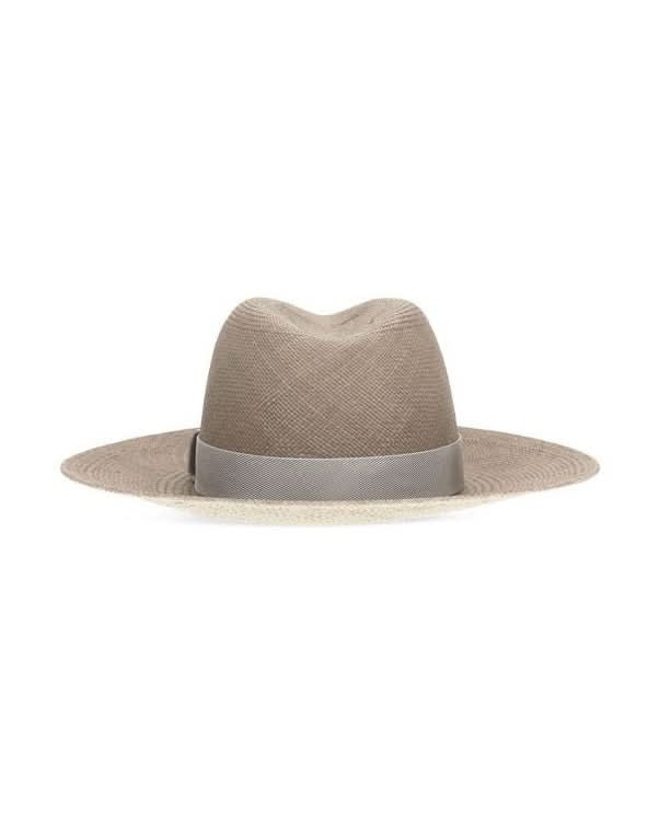 Brunello Cucinelli Beige Straw Fedora Glam Steals