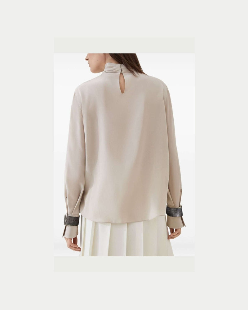 Brunello Cucinelli Beige Sweater Glam Steals