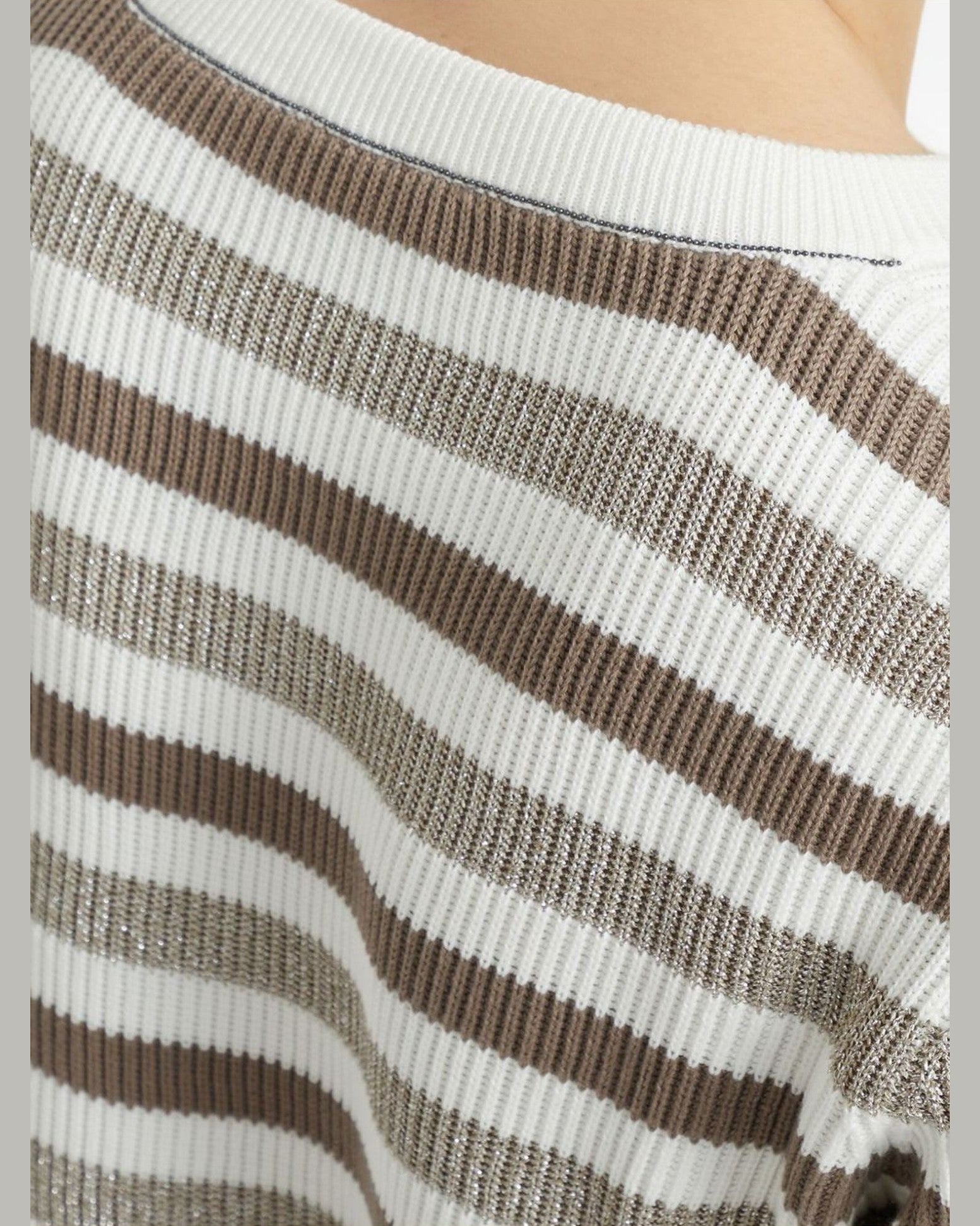 Brunello Cucinelli Beige Sweater Glam Steals
