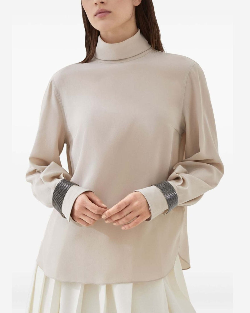 Brunello Cucinelli Beige Sweater Glam Steals