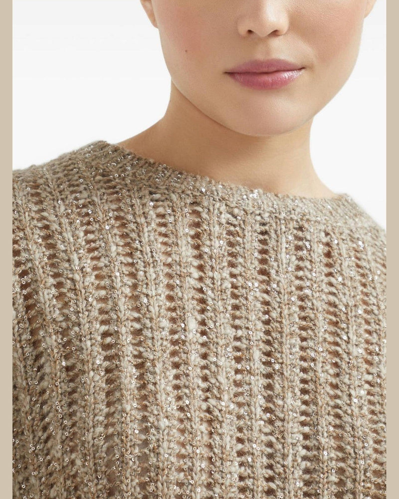 Brunello Cucinelli Beige Sweater Glam Steals