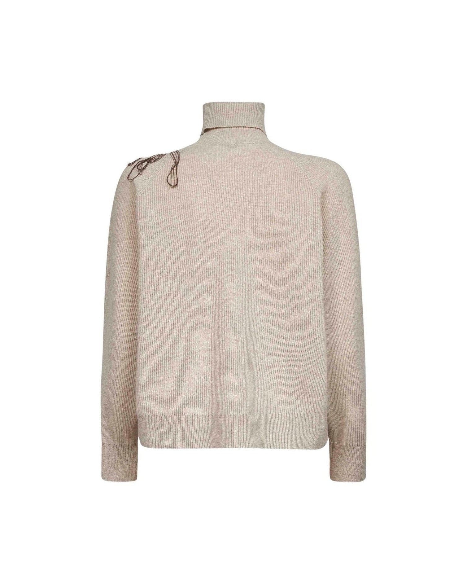 Brunello Cucinelli Beige Sweater Glam Steals