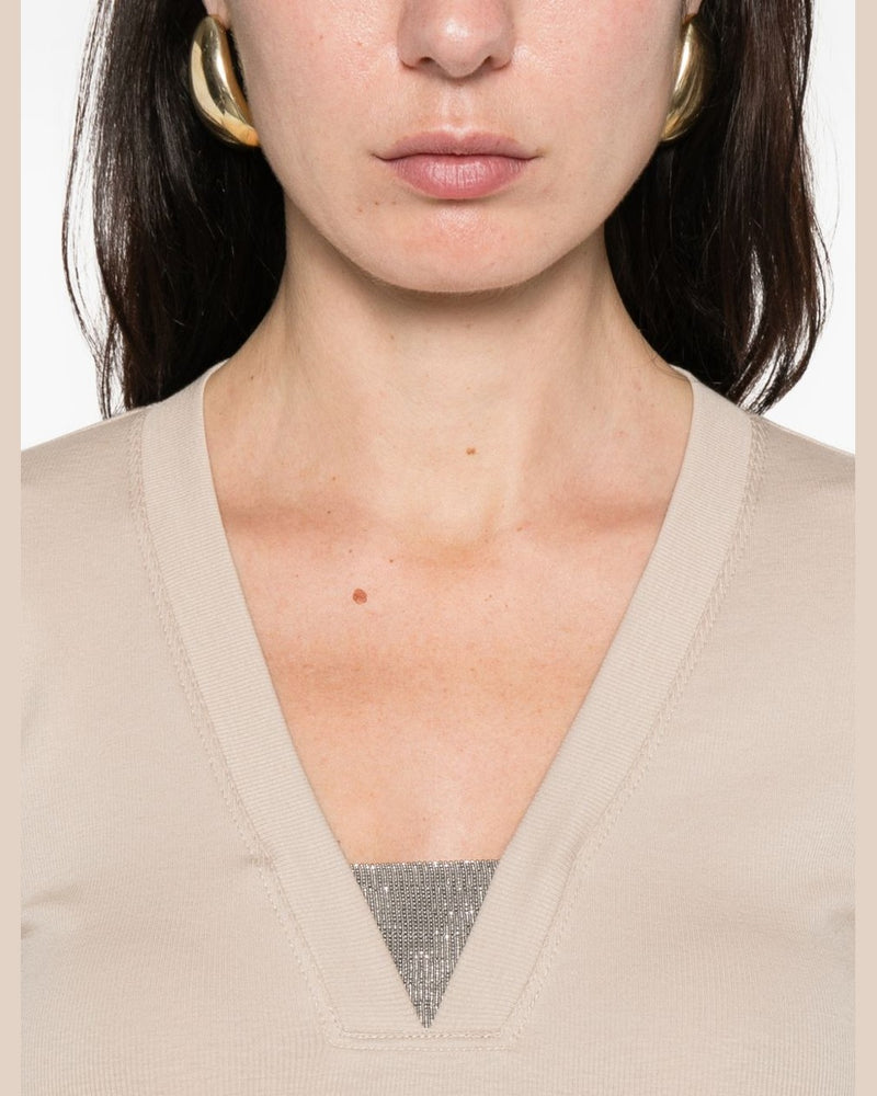 Brunello Cucinelli Beige Sweater Glam Steals