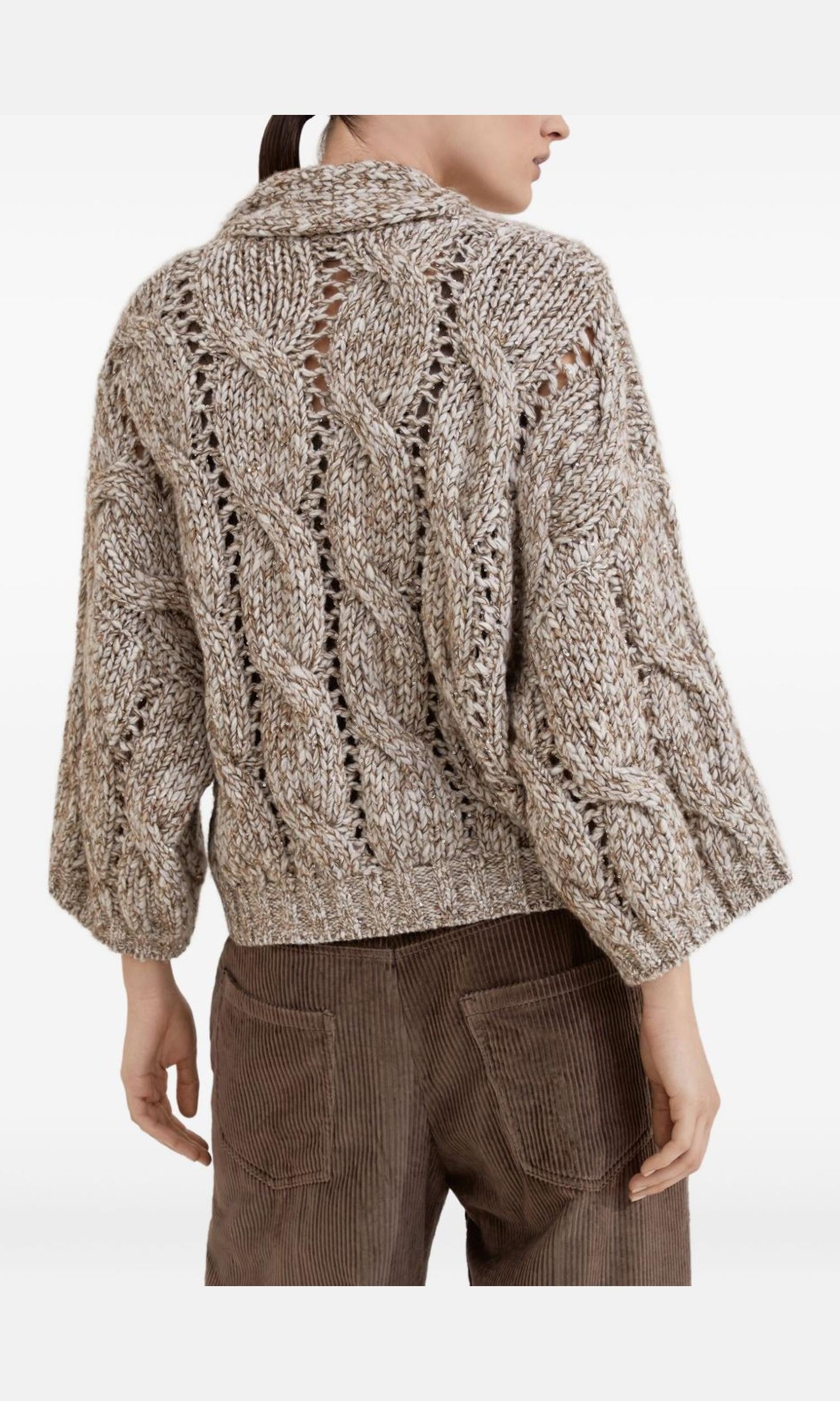 Brunello Cucinelli Beige Sweater Glam Steals