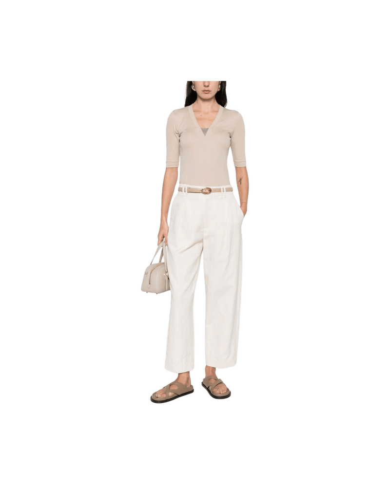 Brunello Cucinelli Beige Sweater Glam Steals