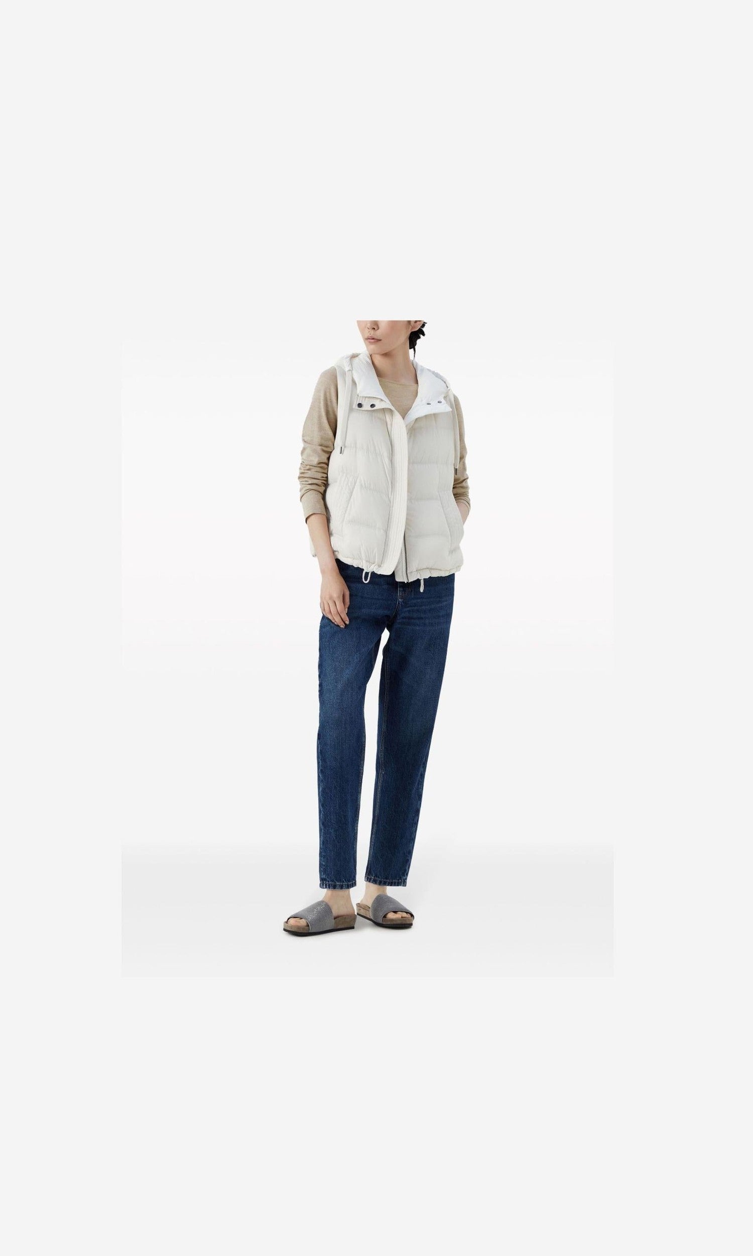 Brunello Cucinelli Beige Sweater Glam Steals