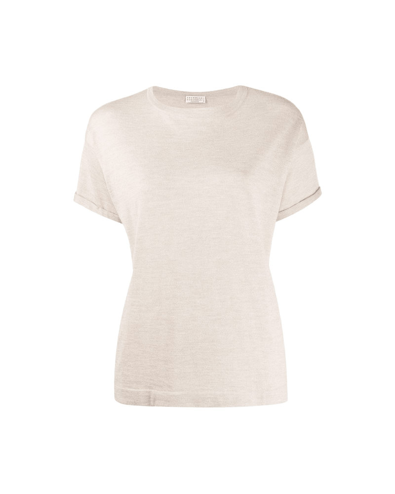 Brunello Cucinelli Beige T-shirt Glam Steals