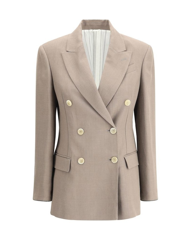 Brunello Cucinelli Beige Viscose Blazer Glam Steals