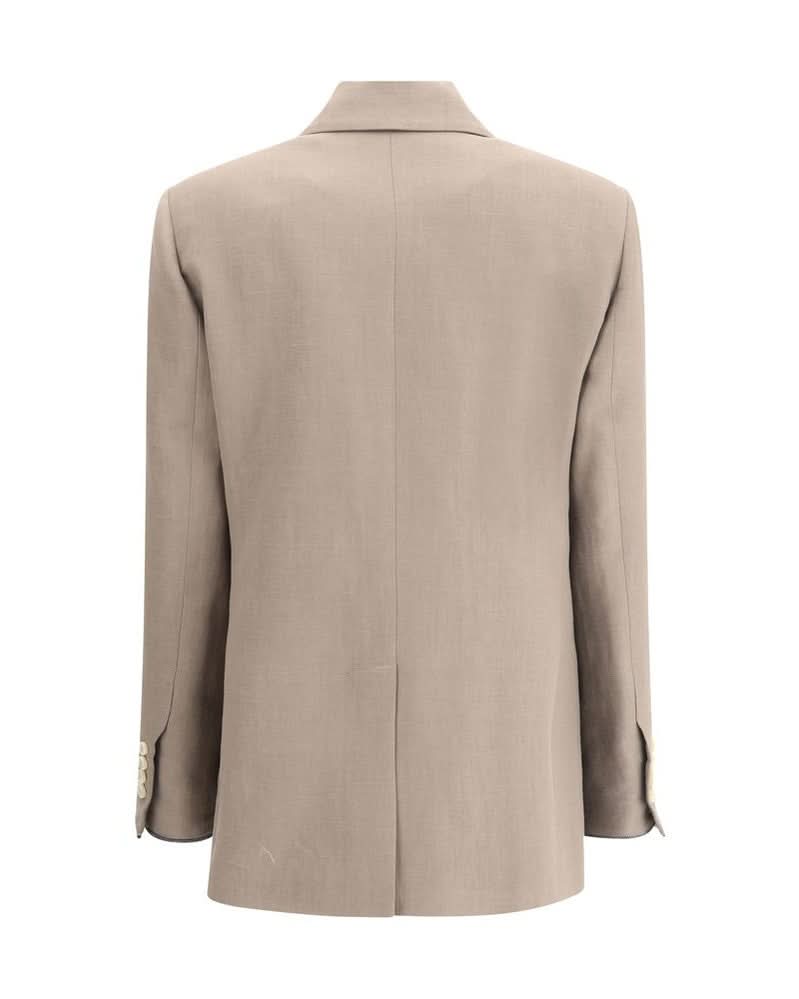 Brunello Cucinelli Beige Viscose Blazer Glam Steals