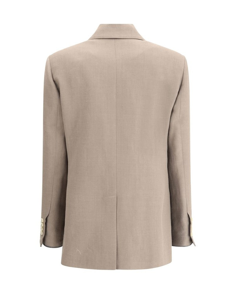 Brunello Cucinelli Beige Viscose Blazer Glam Steals