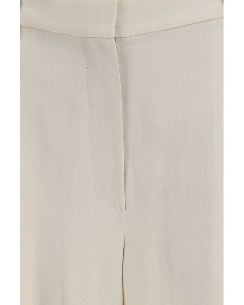 Brunello Cucinelli Beige Viscose Casual Pant Glam Steals