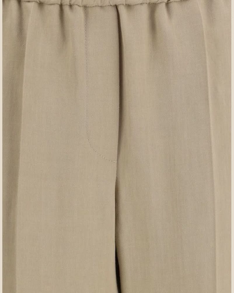 Brunello Cucinelli Beige Viscose Casual Pant 