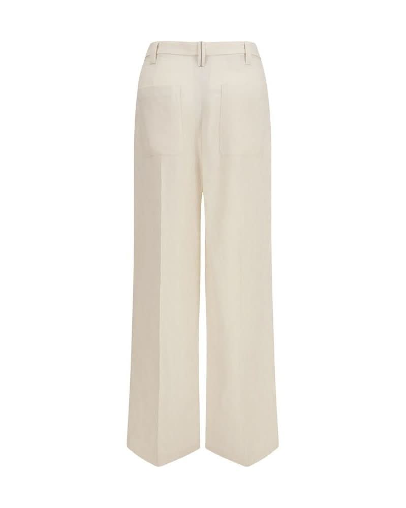 Brunello Cucinelli Beige Viscose Casual Pant Glam Steals
