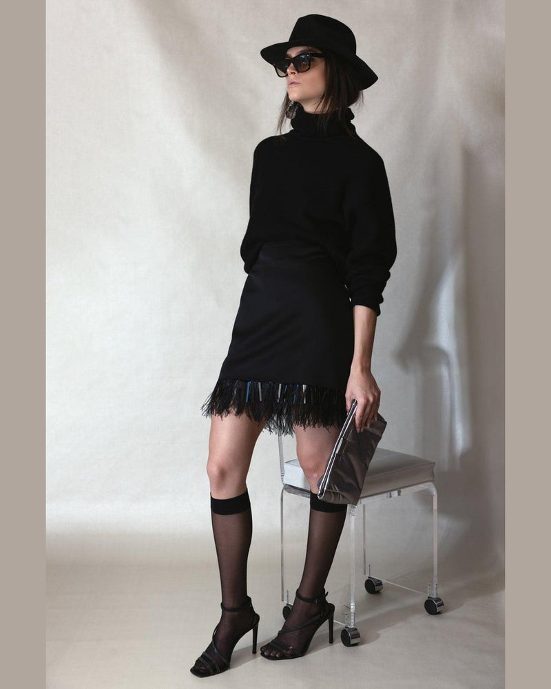 Brunello Cucinelli Black Acetate Mini Skirt Glam Steals