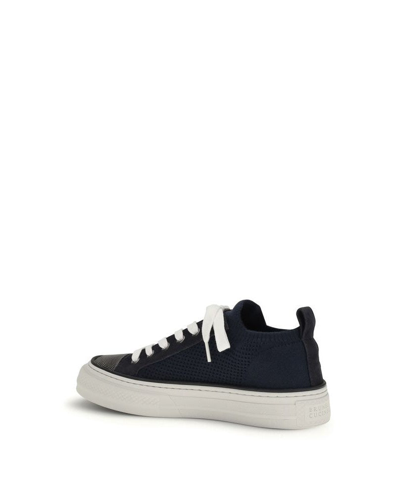 Brunello Cucinelli Black Cotton Low Top Sneakers Glam Steals