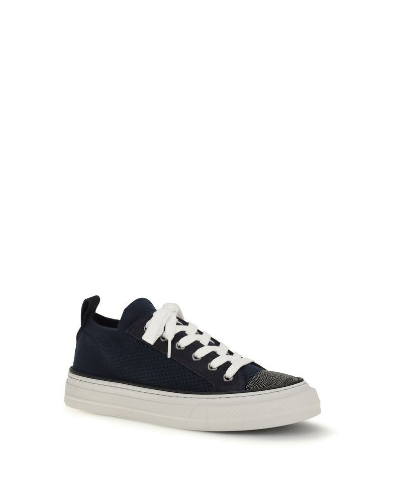 Brunello Cucinelli Black Cotton Low Top Sneakers Glam Steals