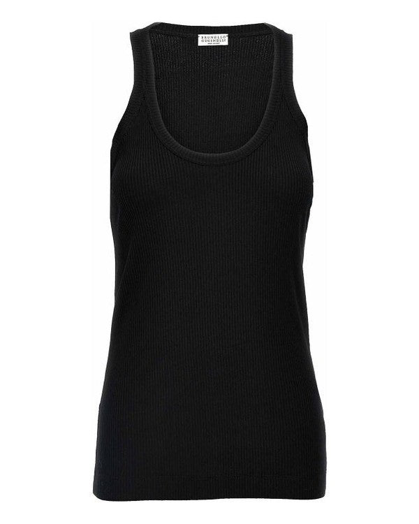 Brunello Cucinelli Black Cotton T-shirt 