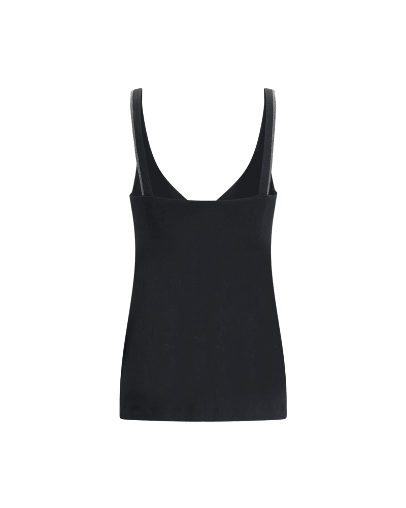 Brunello Cucinelli Black Cotton Top Glam Steals