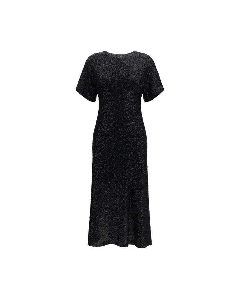 Brunello Cucinelli Black Linen Cocktail Dress 