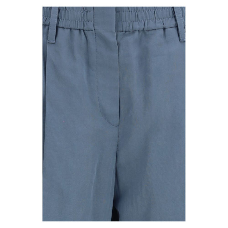 Brunello Cucinelli Blue Cotton Casual Pant Glam Steals