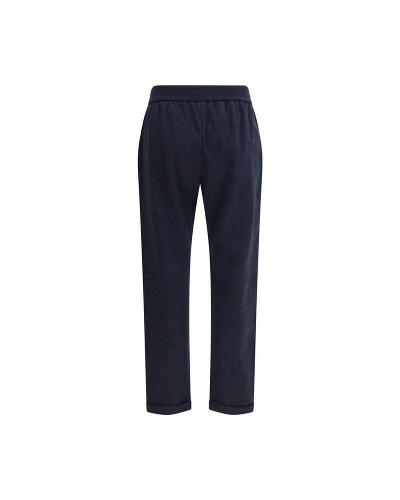 Brunello Cucinelli Blue Cotton Joggers Glam Steals