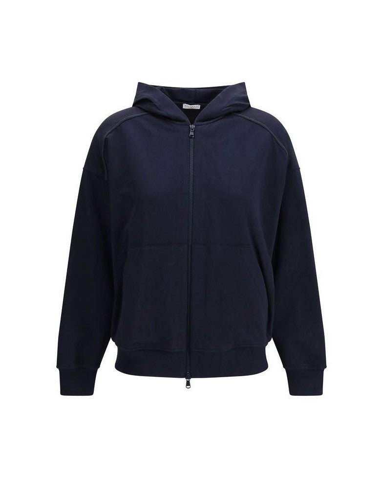 Brunello Cucinelli Blue Cotton Sweatshirt