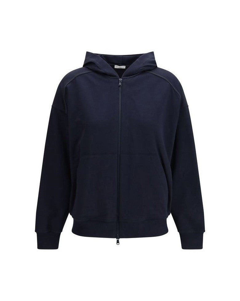Brunello Cucinelli Blue Cotton Sweatshirt Glam Steals