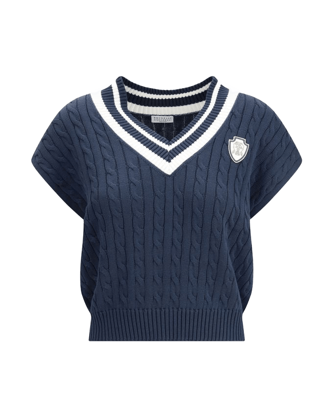 Brunello Cucinelli Blue Cotton Sweatshirt