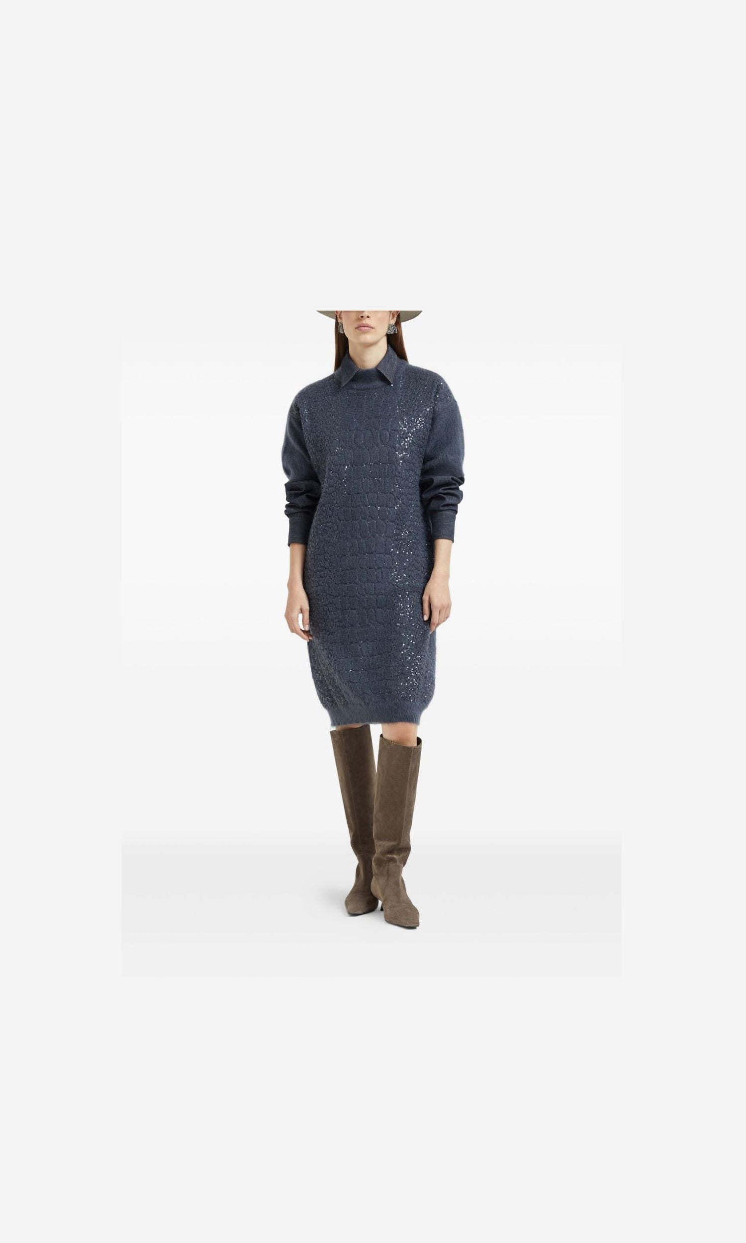 Brunello Cucinelli Blue Dress Glam Steals