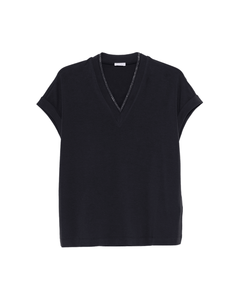 Brunello Cucinelli Blue Polo T-shirt Glam Steals