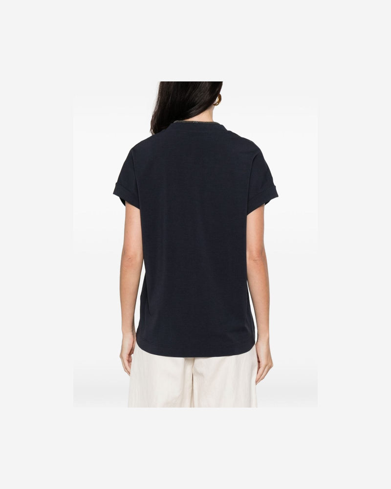 Brunello Cucinelli Blue Polo T-shirt Glam Steals