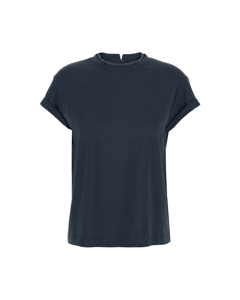 Brunello Cucinelli Blue T-shirt Glam Steals