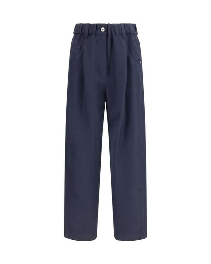 Brunello Cucinelli Blue Viscose Pant 