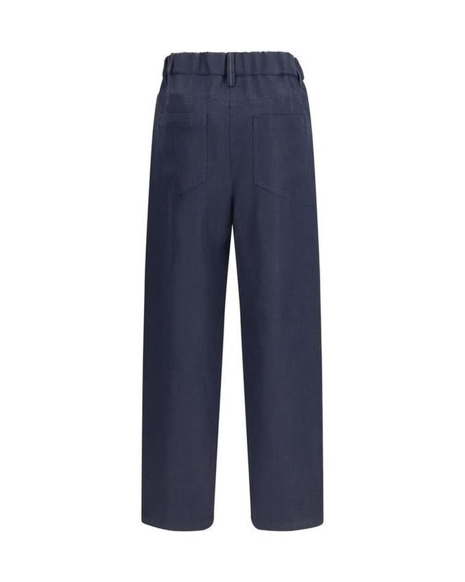 Brunello Cucinelli Blue Viscose Pant 
