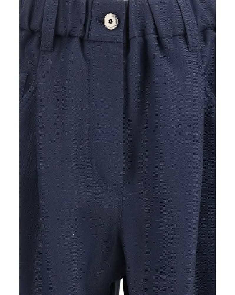 Brunello Cucinelli Blue Viscose Pant 