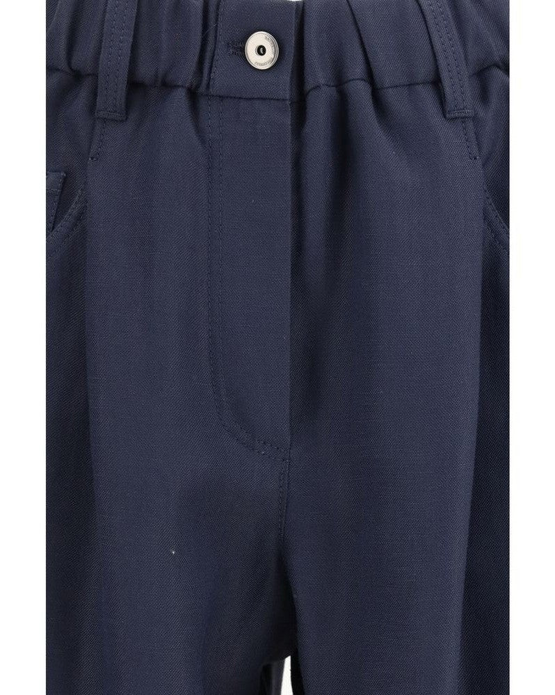 Brunello Cucinelli Blue Viscose Pant 
