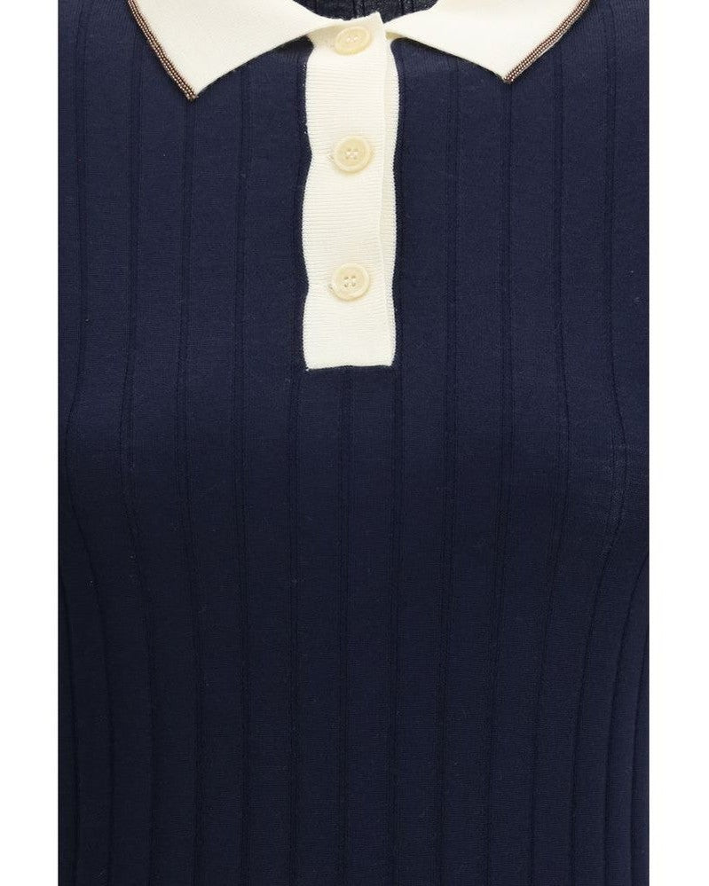 Brunello Cucinelli Blue Wool Oves Aries Polo Shirt Glam Steals